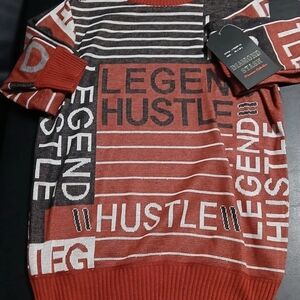Diamond Stash Long Sleeve Boys Size S8 Knitted Red,black,white,grey